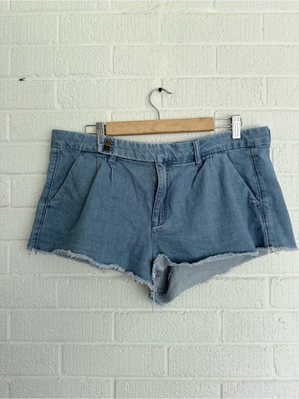 Pilcro Light Blue High-Rise Denim Cutoff Shorts